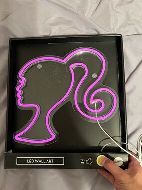 Barbie Neon Logo LED Wall Art - Hot Pink